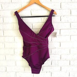 Miraclesuit Purple One Piece Swimsuit